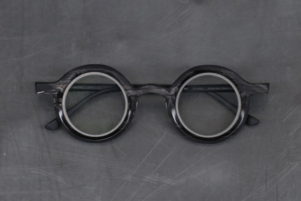 Rigards RG1062 series titanium alloy natural horn glasses RG-RG1062-HBKTMP random black and white frame transparent lens